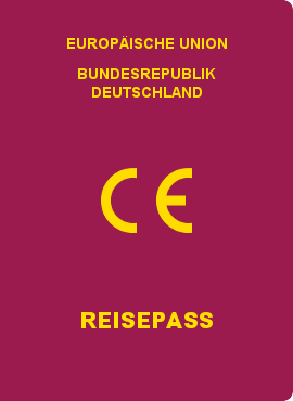 Reisepass mit CE-Zeichen